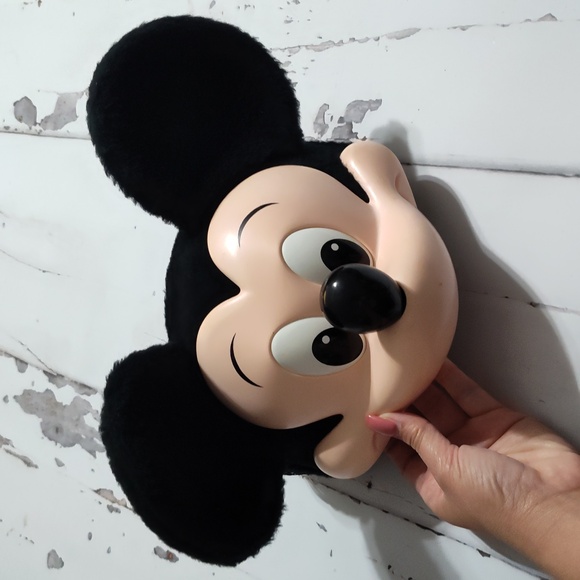Vintage Disney Parks Mickey Mouse Hat 1980s Plastic 3D Face Snap Back Cap Hat - Picture 4 of 6
